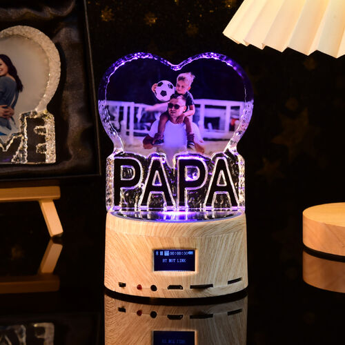 Personalized Color Crystal Light Bluetooth Speaker-PAPA