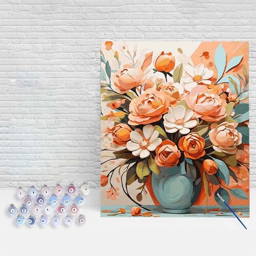 ｙ❤︎ページです♡ 数字 塗り絵 油絵風 美術品 フラワー デジタル DIY絵 インテリア