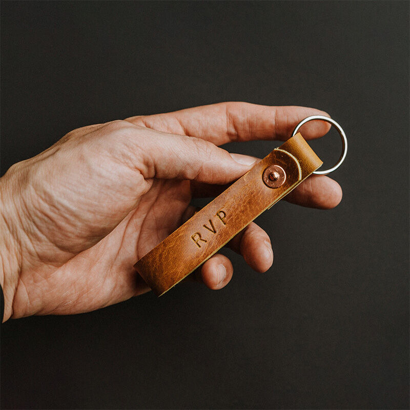 Custom Engraved Keychain Minimalist Present for Best Dad
