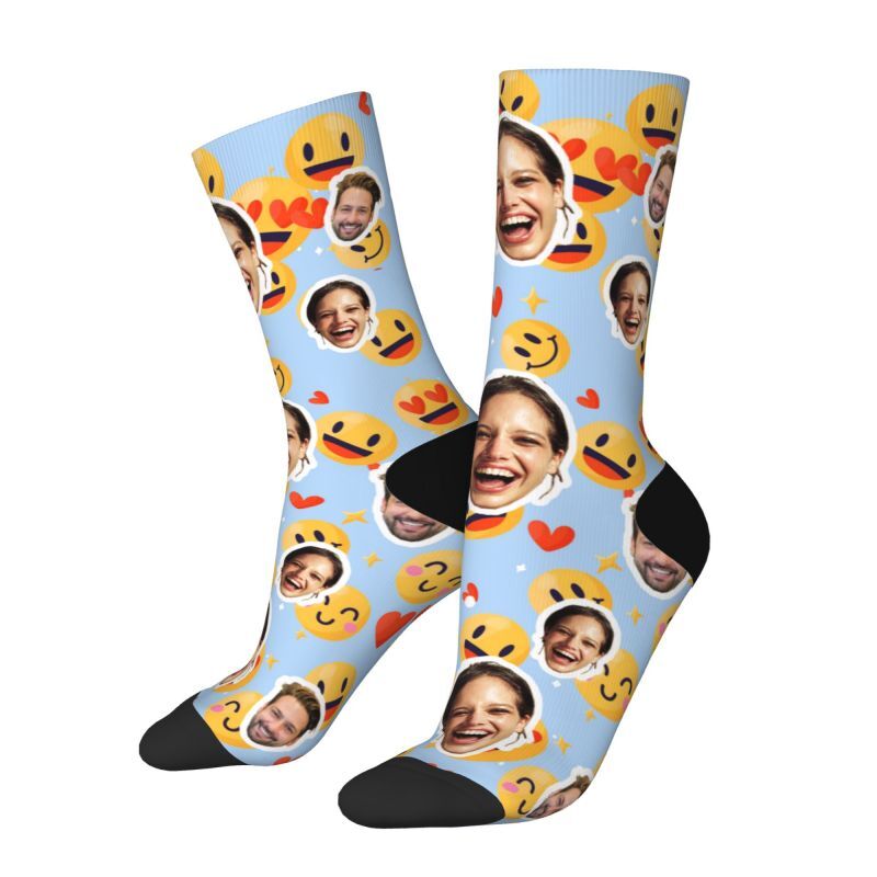 Gepersonaliseerde sokken met gezicht voor Valentijnsdag