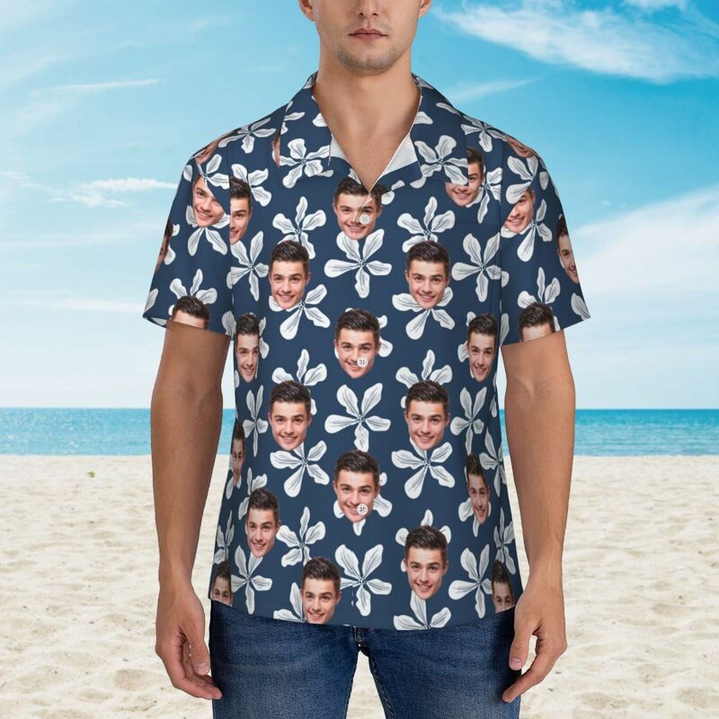 Camisa hawaiana personalizada Unisex Vacaciones de Verano Regalo para Hombre