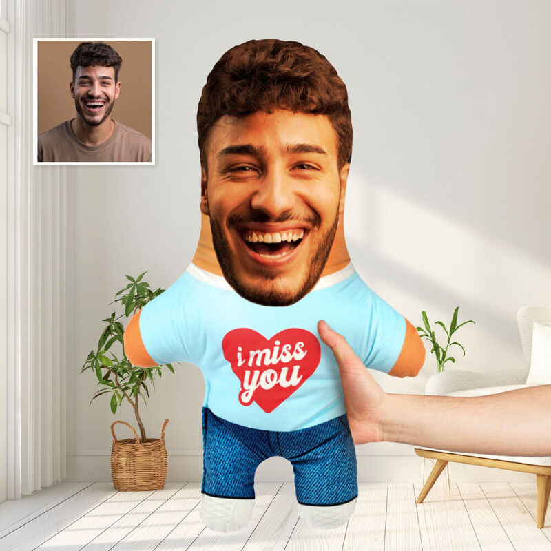 Coussin Oreiller personnalisé « Tu me manques » Cadeau amusant pour la fête des pères