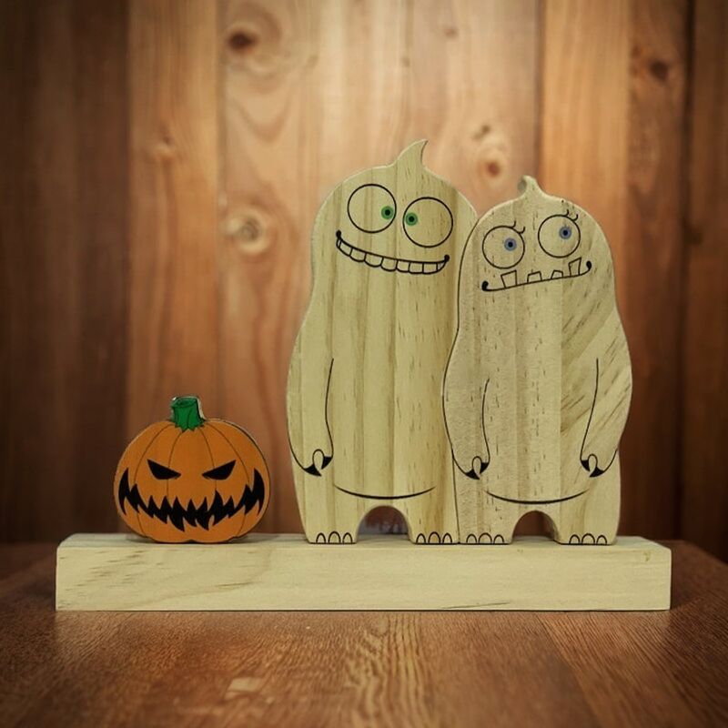 Personalized Wooden Ghost Family Puzzle Memorial Halloween Gift
