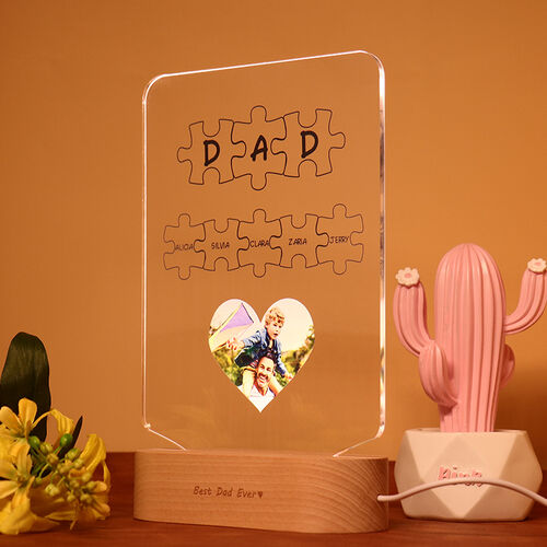 Personalisierte Puzzle Name Lampe Platte