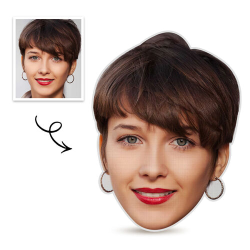 Oreiller visage personnalisé Oreiller portrait 3D Cadeau pour maman/petite amie