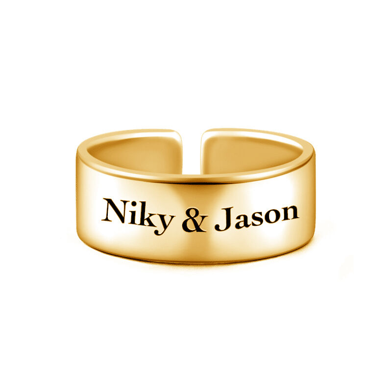 "Love Is Eternal" Personalized Engraving Ring