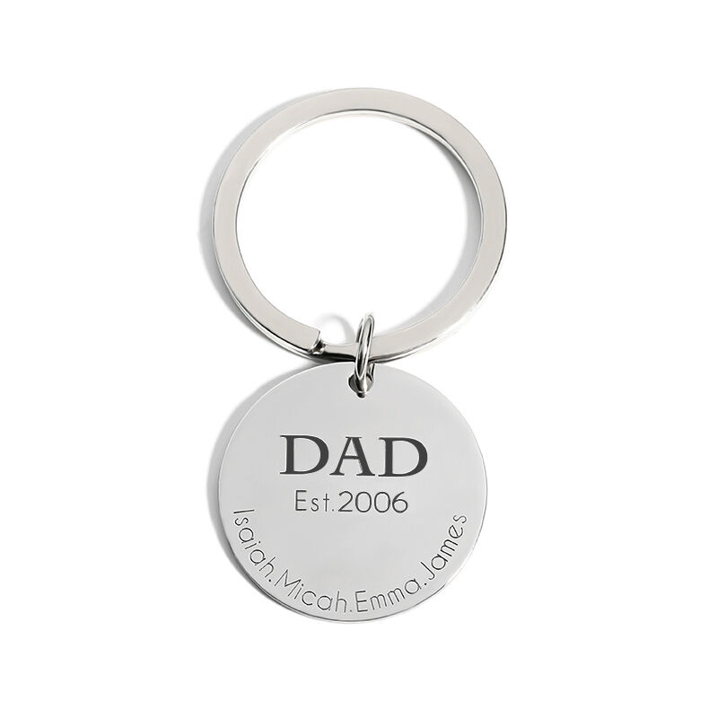 "Lieber Vater" Personalisierter Schlüsselanhänger mit Wunschgravur