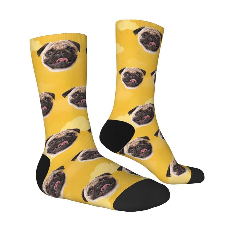 Personalized Cloud Face Socks with Pet Pictures for Pet Lovers
