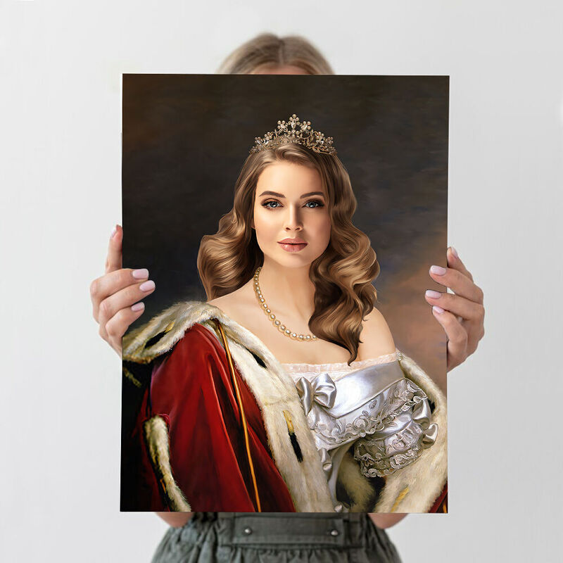 "Her Majesty" Personalized Royal Photo Frame Customized Head Photo as a Gift for Her