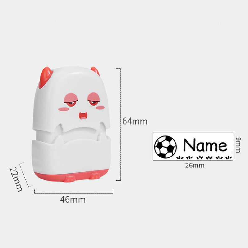 Customized Children's Name Stamp Cartoon Devil Toy Name Stickers for Kids