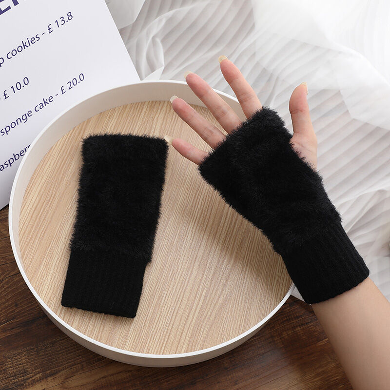 Personalized Plush Gloves with Custom Embroidered Pattern Warm Winter Gifts for Pet Lovers