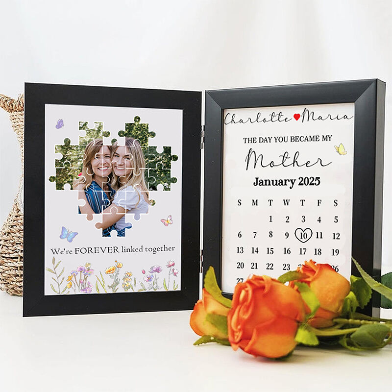 Personalized Flower Shadow Box The Day You Became My Mother Custom Photo Perfect Mother's Day Gift
