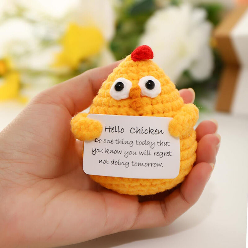 Handmade Crochet Chick Doll Positive Energy Gift for Friends