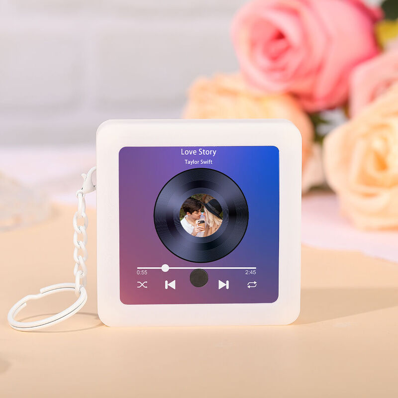 Immagine personalizzata Portachiavi Scatola musicale Bellissimo regalo per il tuo amore