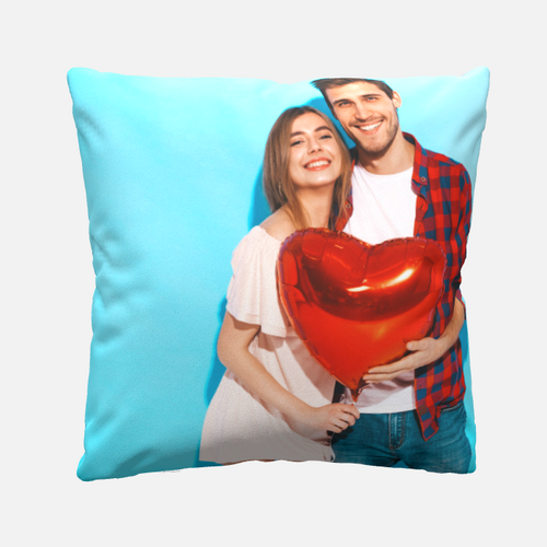 Cuscino fotografico bifacciale personalizzato per coppia