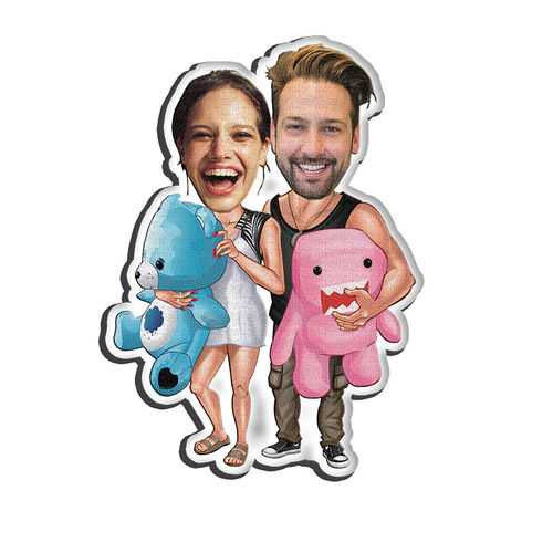 Custom Face Pillow  Cute Full Body3D Portrait Personalized Photo Pillow Funny Gifts for Couple