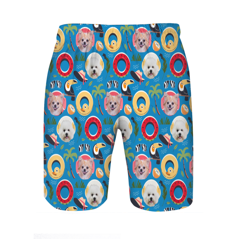 Personalized Picture Men's Beach Shorts Adorable Present for Brother