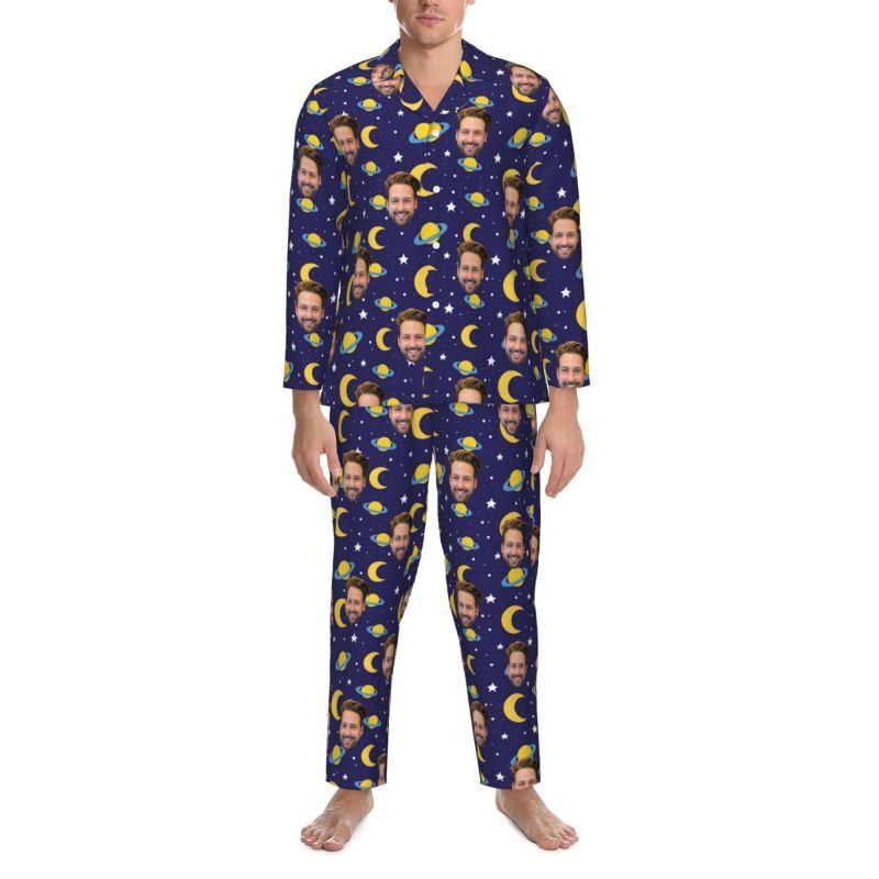 Personalisierte Pyjamas Foto benutzerdefinierte Deep Universe Planet Pattern Design Kreatives Geschenk für die Familie