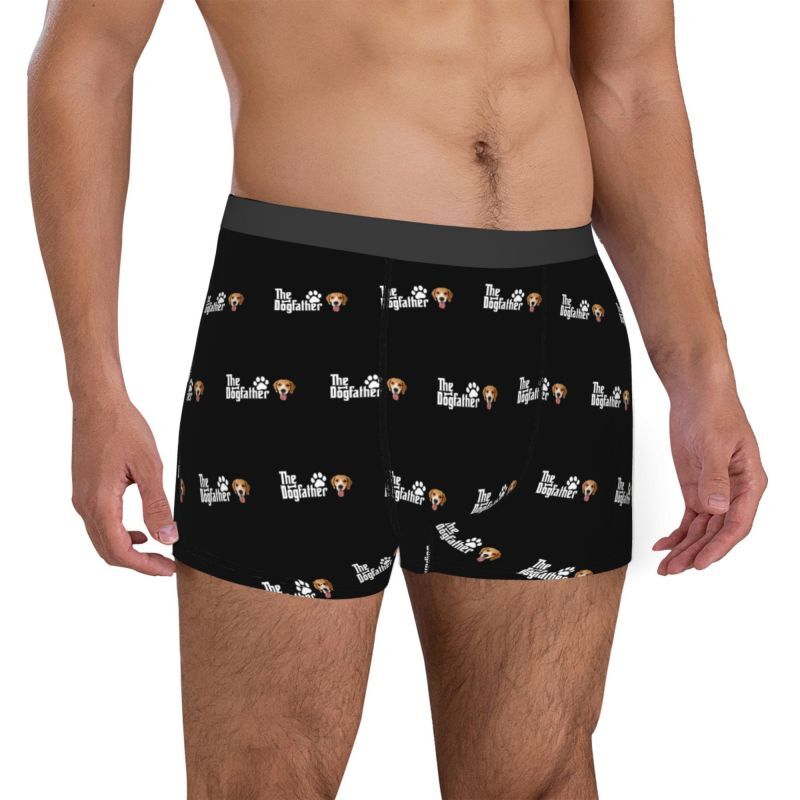 Personalized Photo Men's Underwear Boxer Briefs Lovely Present for Pet Lover "The Dogfather"