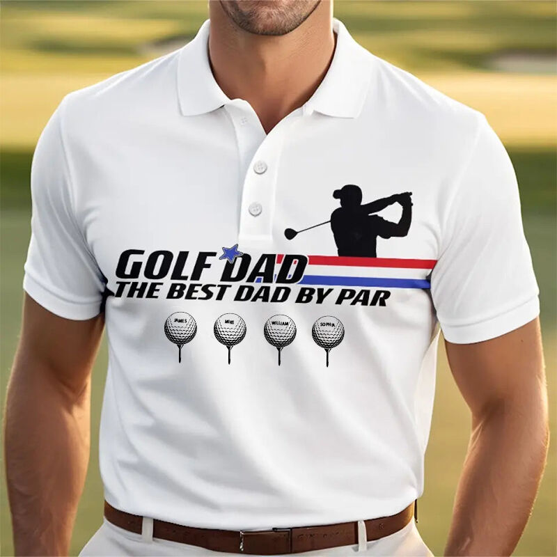 Personalized Name Polo Shirt Popular Gift for Dad