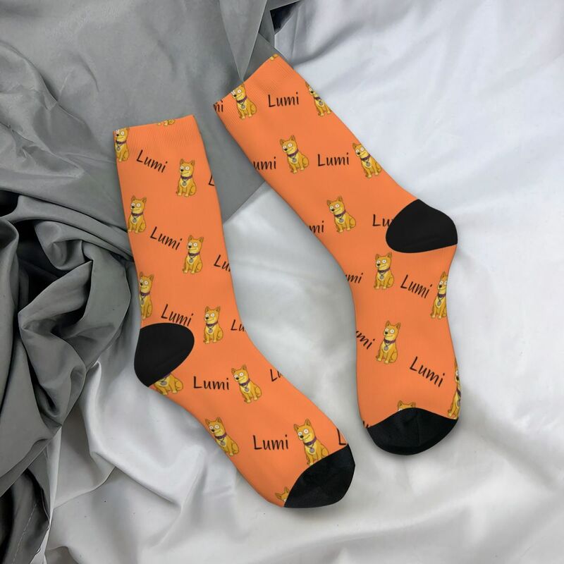 Personalized Photo Socks Cartoon Style Pet Mid-Tube Socks Birthday Gift for Pet Lovers