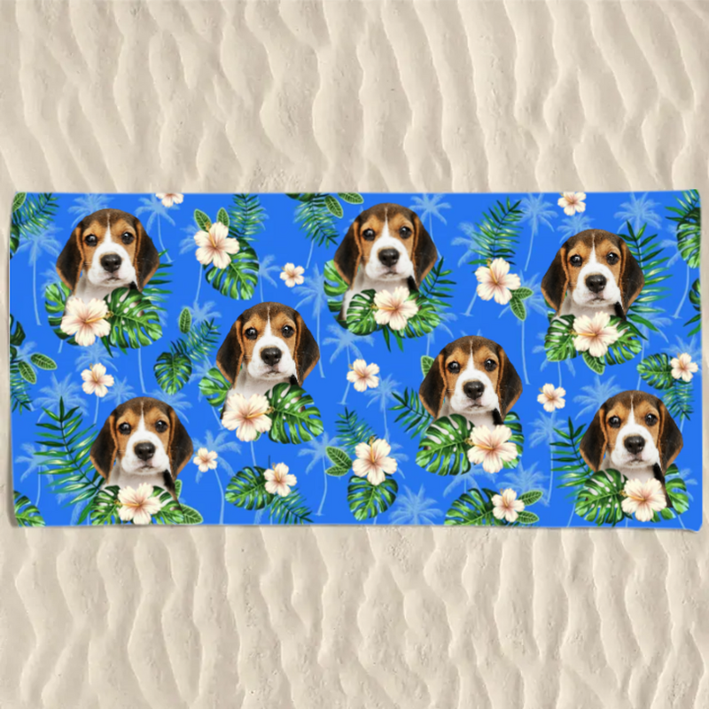 Personalized Picture Bath Towel Cool Gift for Pet Lover