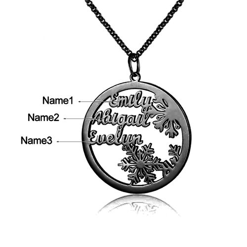 Collana Con Nome E Neve A Forma Rotondo