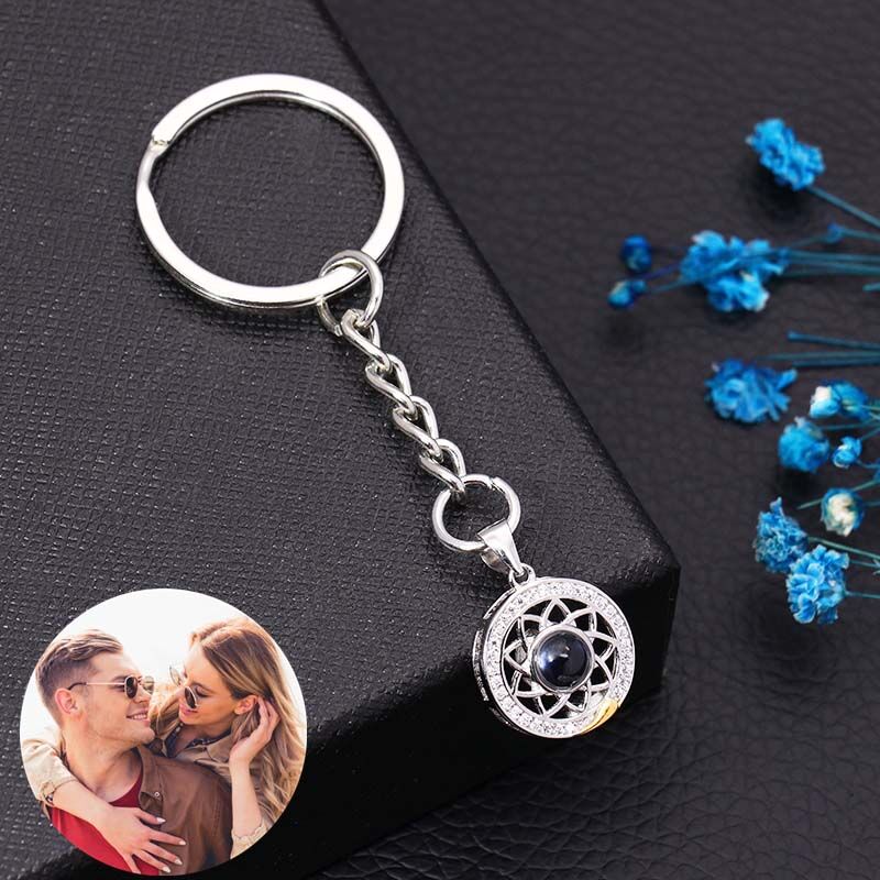 Personalized Photo Projection Keychain-For Him