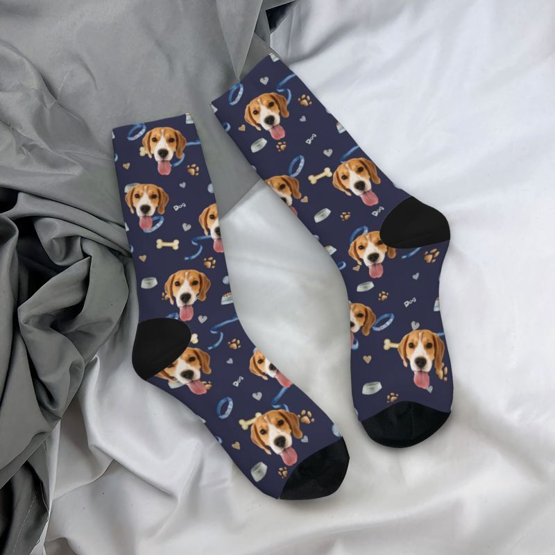 Chaussettes personnalisées avec photo de chien