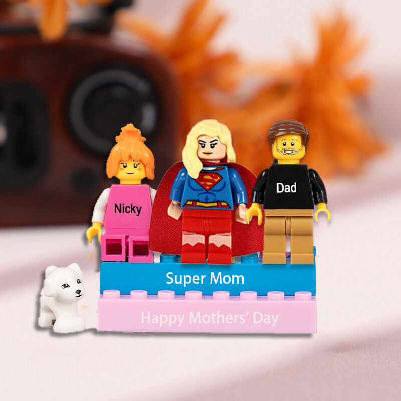 Personalized Minifigure With Superhero Warm Mother's Day Gift