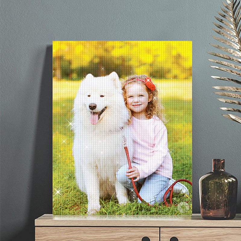 Personalized Picture Diamond Painting Cute Gift for Pet Lover