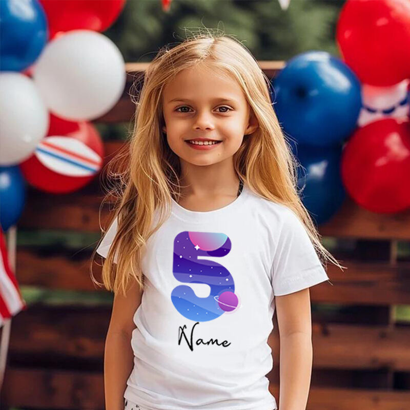 Personalized Kids T-Shirts Customized Name And Age Birthday Gifts For Children