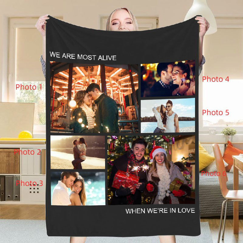 Personalized Photo And Engravable Blanket Exquisite And Stylish Present for Couples