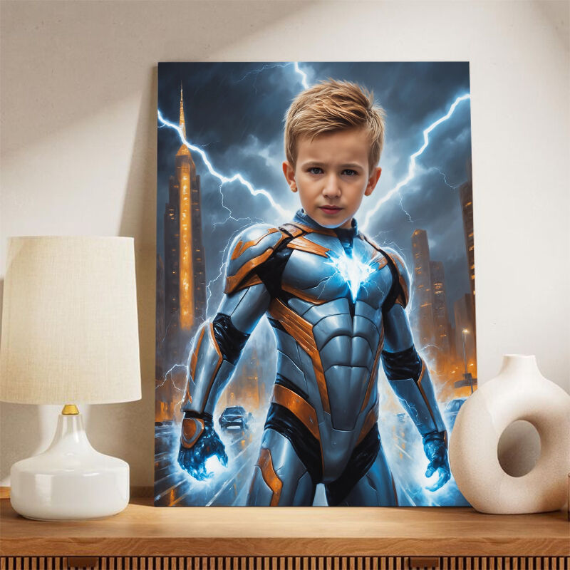 Personalized Hero Portraits with Custom Face Swap Creative Gift for Kids