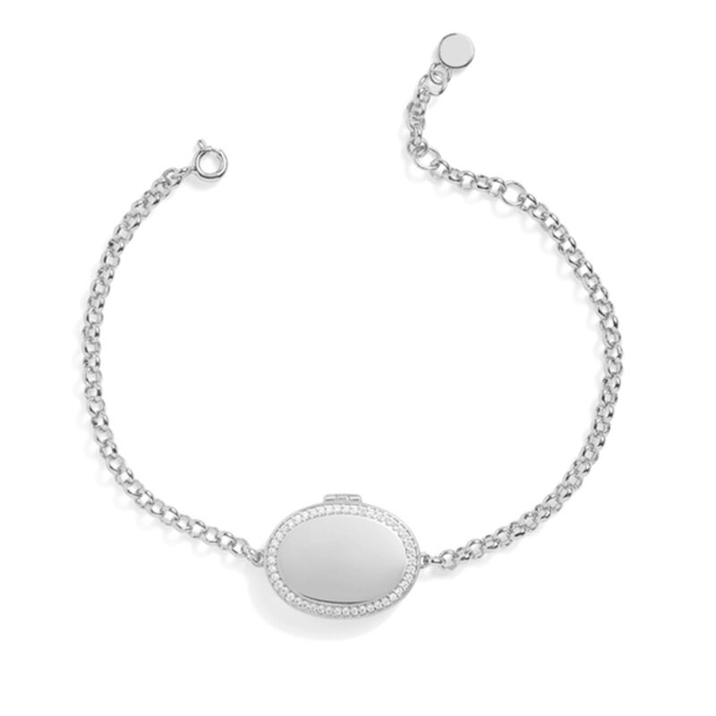 Personalized Oval Photo Box Bracelet Gift for Girls