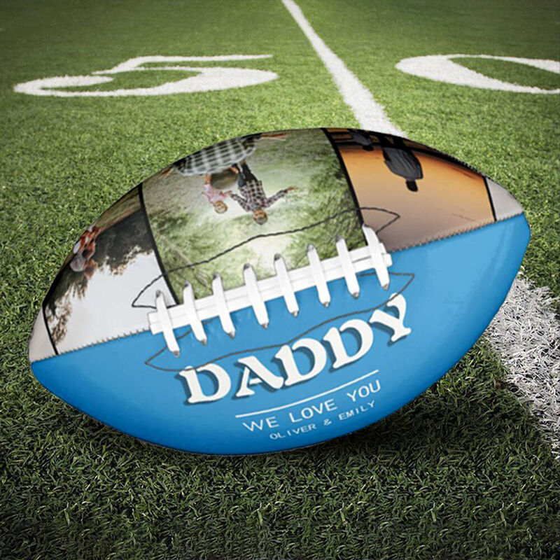 Personalized Football Add Photos as a Father’s Day Gift for Dad