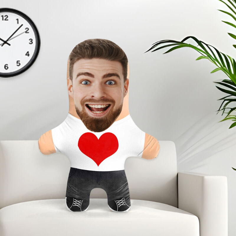 Custom Face Pillow Big Heart Face Pillow Custom Image Cushion for Him or Her