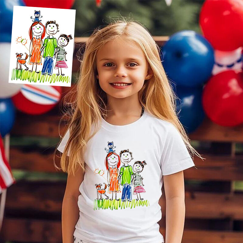 T-Shirt enfant personnalisé Dessin enfant personnalisé Cadeaux mignons pour enfants