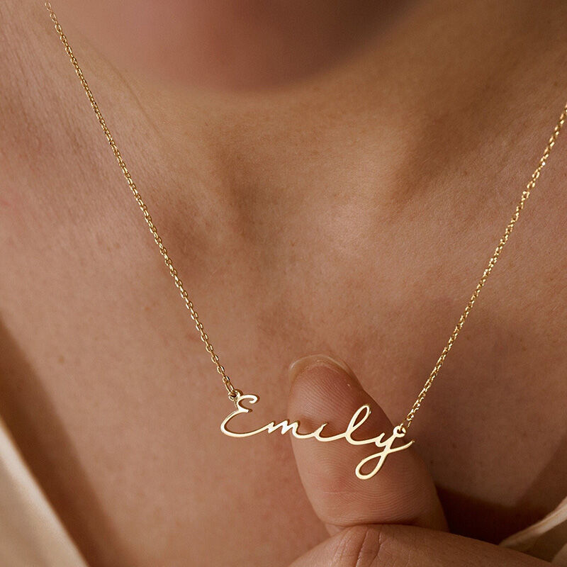 Collier avec nom personnalisé, cadeau de Noël simple pour la famille