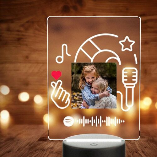 Personalisierte Spotify Plaque Song und Foto Lampe Personalisiertes Geschenk für Kinder mit 7 Farben