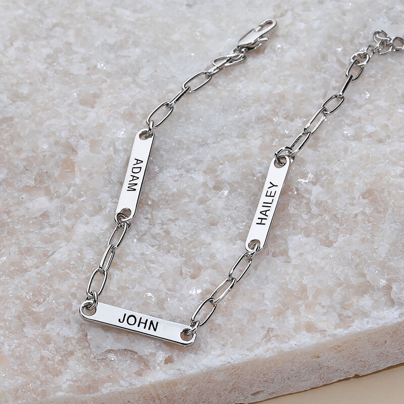 Personalized Custom Paper Clip Chain Bracelet
