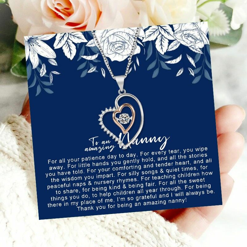 Gift for Nanny "For All The Sweet Things You Do, To Help Children All Year Through" Necklace