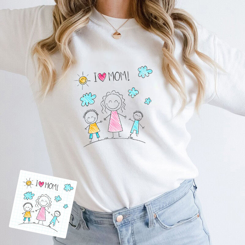Personalized Sweatshirt with Custom Picture for Mother's Day