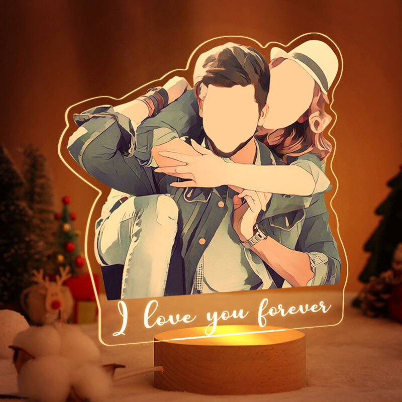 Personalized Picture Acrylic Lamp Precious And Exquisite Present for Sweet Couples