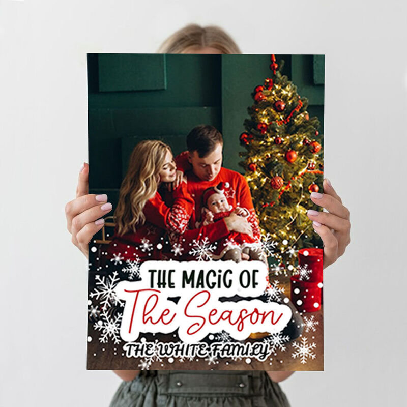Personalized Picture Canvas Wall Art Romantic Gift for Christmas