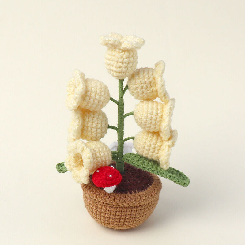 Crochet Lily of the Valley Lamp Crochet Flower Light Home Decor Valentine's Day Gift for Her