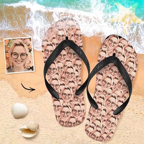 Personalisierte Gesicht Sommer Flip Flops