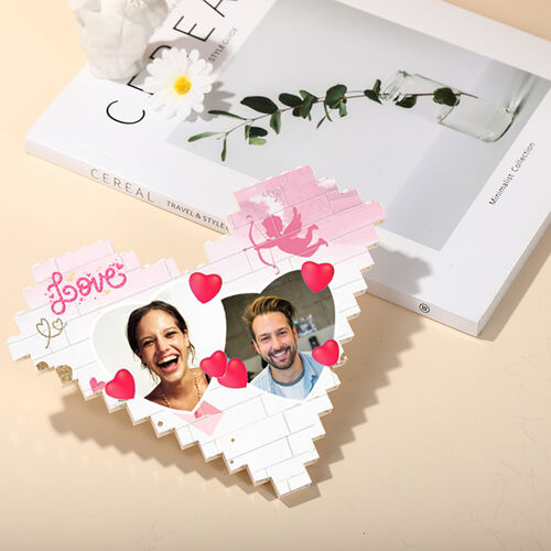 Cornici Personalizzati con Foto in Puzzle a Forma di Cuore per San Valentino