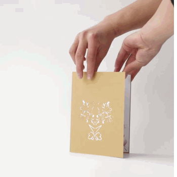 Carte Pop Up 3D Bouquet Exquis pour Petite Amie
