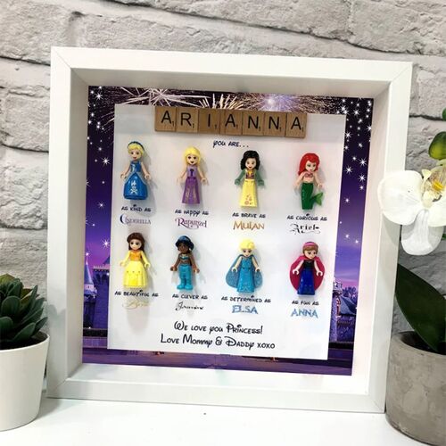 Personalized Frame Custom Princess and Lettering for Kid